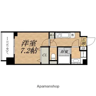 アーバネックス谷町2【9階】の間取り