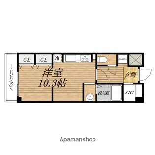 KDX堺筋本町レジデンス【4階】の間取り