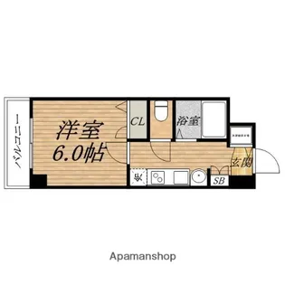プレサンス中之島公園グラシア【5階】の間取り