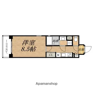 アスヴェル心斎橋東Ⅱ【10階】の間取り