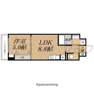 ブラービ南船場【3階】の間取り