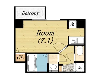 1Kの間取り画像