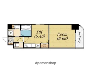 フロンティアタワー九条Ⅰ【9階】の間取り