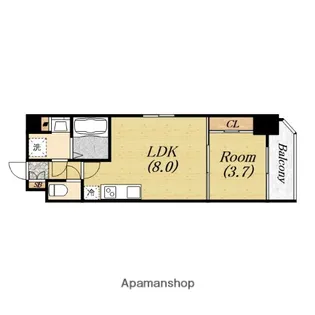 フロンティアタワー九条Ⅰ【10階】の間取り