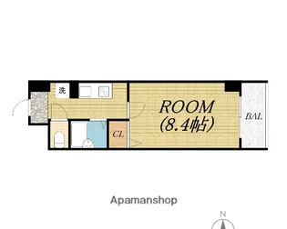 ドミール江戸堀【5階】の間取り