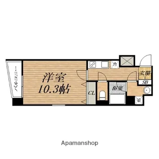 モンサンミッシェル北浜【7階】の間取り