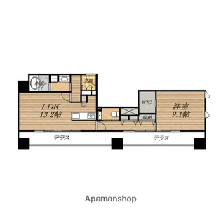 アーバネックス淀屋橋【14階】の間取り