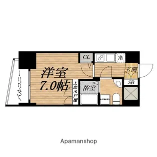 アドバンス心斎橋ラシュレ【10階】の間取り