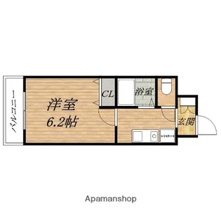 1Kの間取り画像