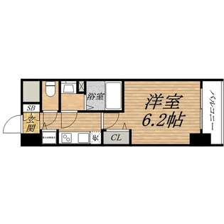 プレサンス北浜パレス【13階】の間取り