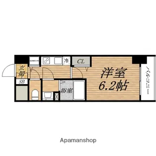 プレサンス北浜パレス【5階】の間取り