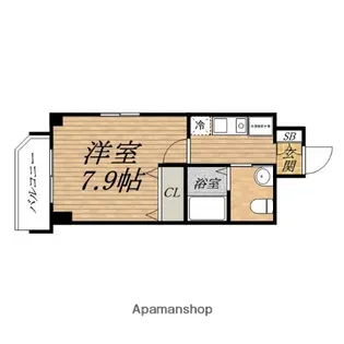 エスリード北浜【7階】の間取り