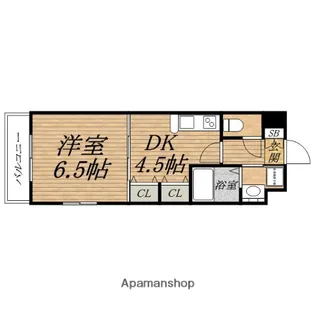 プレジオ中之島【10階】の間取り
