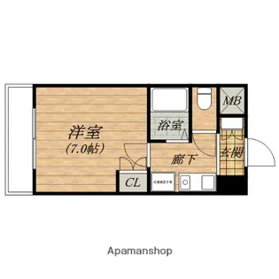 ドミール京町堀【8階】の間取り