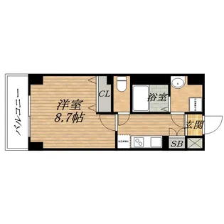 ドゥーエ玉造【6階】の間取り