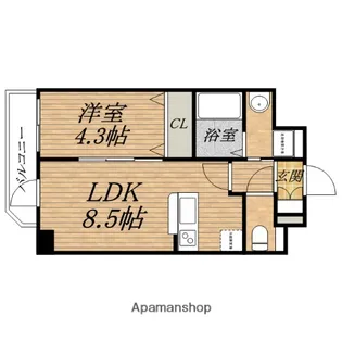 プレサンス心斎橋ルティア【12階】の間取り