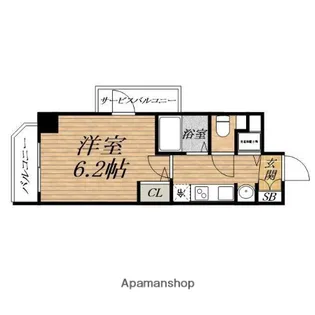 プレサンス心斎橋ルティア【3階】の間取り