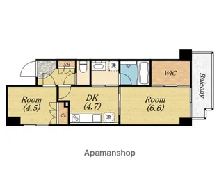 URBAN FLATS中之島【4階】の間取り