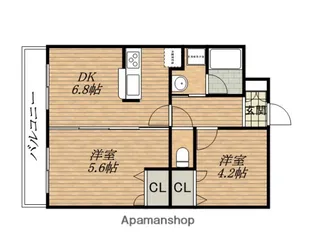 URBAN FLATS中之島【4階】の間取り