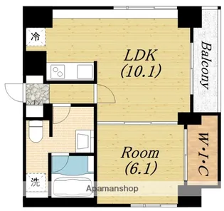 南堀江アパートメントリオ【3階】の間取り
