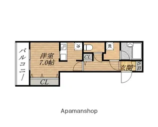 ライオンズマンション阿波座【10階】の間取り