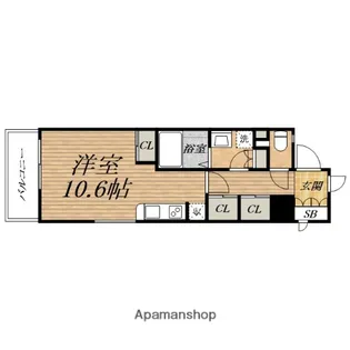 レジェンドール心斎橋EAST【5階】の間取り