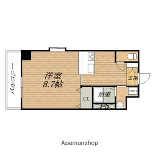 プレサンス心斎橋モデルノ【6階】の間取り