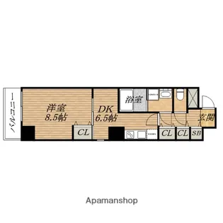 プルミエール南本町【3階】の間取り