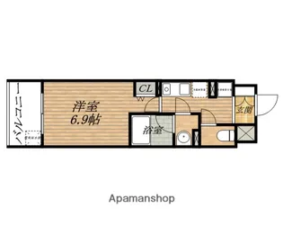 クローバー・ビュー上本町【8階】の間取り