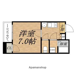 ロイヤルメゾン北浜【5階】の間取り
