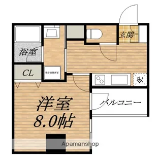 ディオレクレスト東心斎橋【4階】の間取り