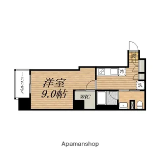 ディオレクレスト東心斎橋【3階】の間取り