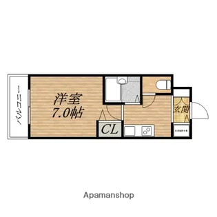 ディナスティ松屋町【10階】の間取り