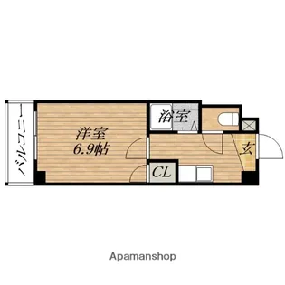 フォレストスクエア西長堀【4階】の間取り