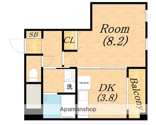 プレステージ靭公園【6階】の間取り