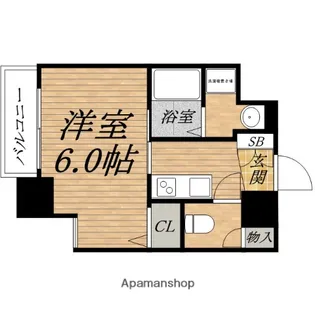 プレサンス東本町Vol.2【5階】の間取り