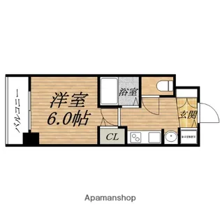 プレサンス東本町VOL.2【5階】の間取り
