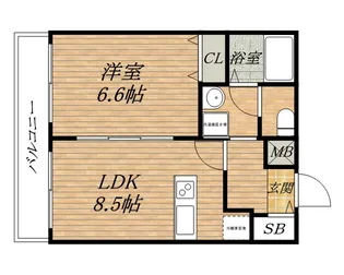 プレサンス東本町Vol.2【8階】の間取り