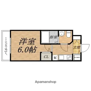 S-RESIDENCE北浜【2階】の間取り