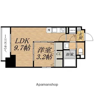 レオンコンフォート北浜【8階】の間取り