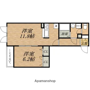 シャーメゾンベルパージュ【2階】の間取り