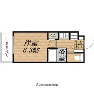 ディナスティ清水谷Ⅲ【2階】の間取り