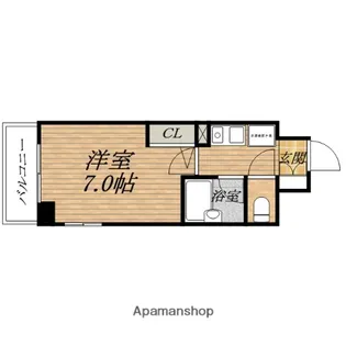 エスリード松屋町【6階】の間取り