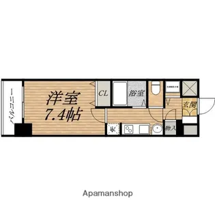 プレサンス心斎橋リベルタ【3階】の間取り