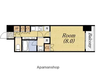 アンビエンテ四ツ橋【11階】の間取り