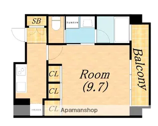アーバネックス南堀江【3階】の間取り