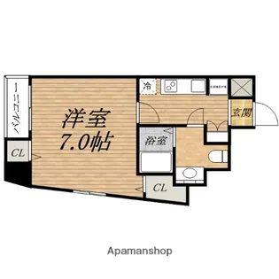 CITY SPIRE堺筋本町【9階】の間取り