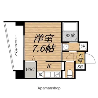 ウィスタリア京橋【5階】の間取り