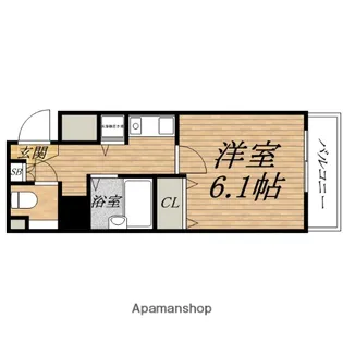 プレサンス大手前パークサイド【2階】の間取り