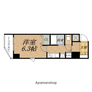 プレサンス心斎橋ザ・スタイル【9階】の間取り